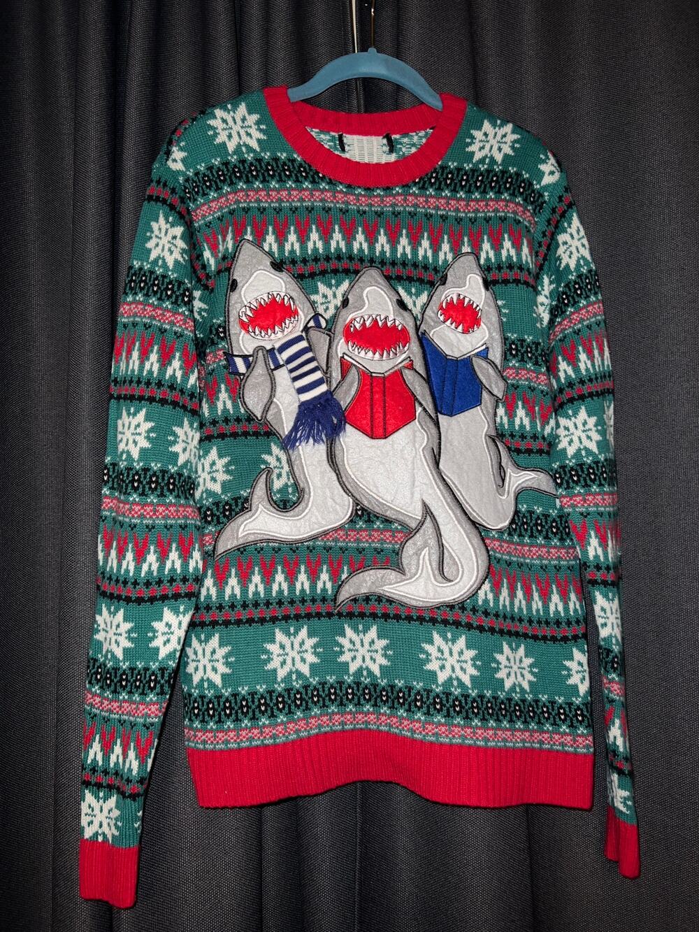 Ugly Christmas Sweater Xmas Size Small Shark
